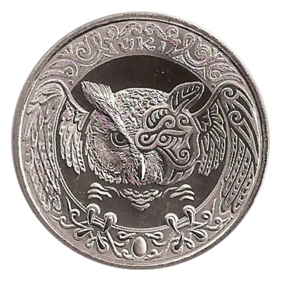 100 Tenge Eagle Owl back