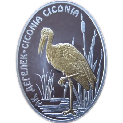 100 Tenge White Stork back