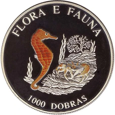 1000 Dobras Flora and Fauna - Seahorse and crab back