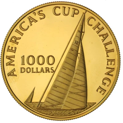 1000 Dollars America's Cup back