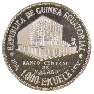 1000 Ekuele Masie Nguema Biyogo, Piéfort front