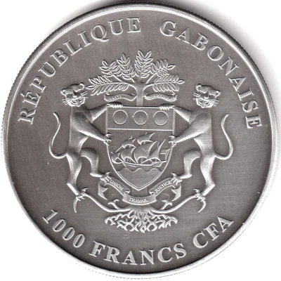 1000 Francs Bullion Coinage - Elephant front