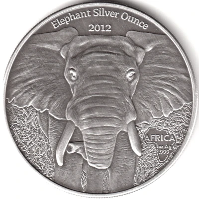 1000 Francs Bullion Coinage - Elephant back