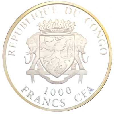 1000 Francs CFA 2014 FIFA World Cup Brazil front