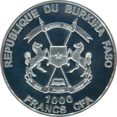 1000 Francs CFA 25 Years Fall of the Berlin Wall front