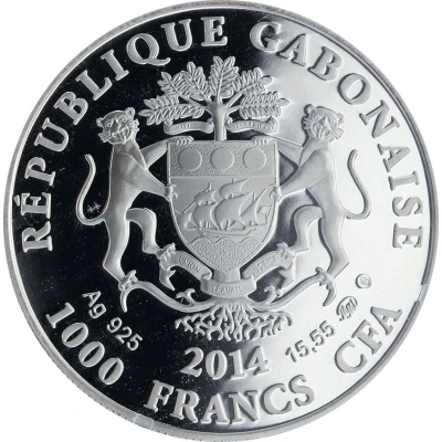 1000 Francs CFA Aquarius front