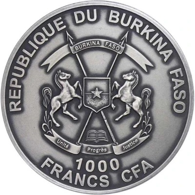 1000 Francs CFA Buffalo - Colorized front