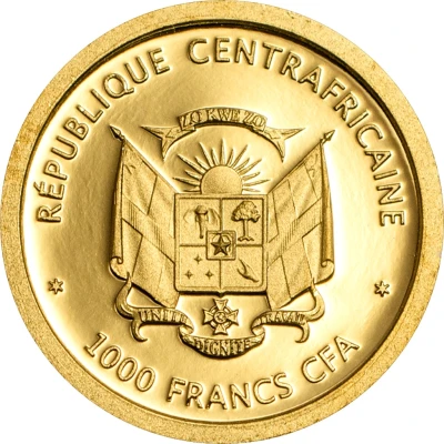 1000 Francs CFA Central African Red Colobus front