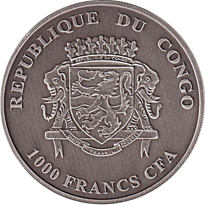 1000 Francs CFA Hippo front