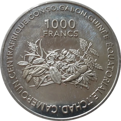 1000 Francs CFA Introduction Euro back