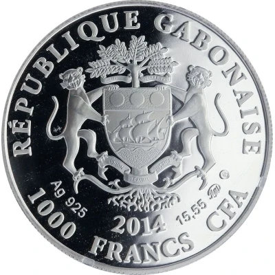 1000 Francs CFA Leo front