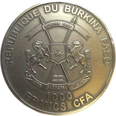 1000 Francs CFA Lion front