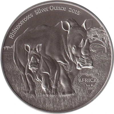 1000 Francs CFA Rhinoceros back