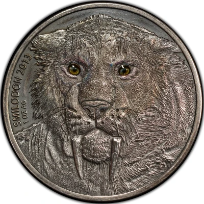 1000 Francs CFA Smilodon back