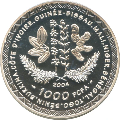 1000 Francs CFA Soccer World Championship front