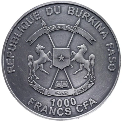 1000 Francs CFA The Rhinoceros front