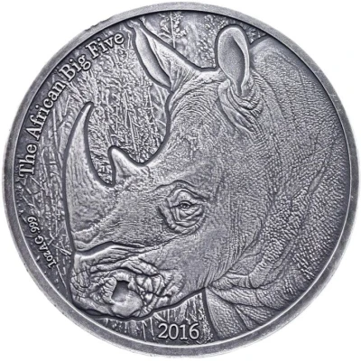 1000 Francs CFA The Rhinoceros back