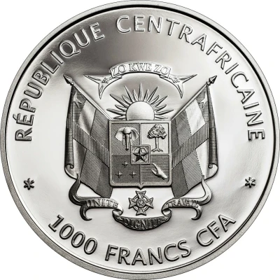 1000 Francs CFA Wildlife Protection - Central African Red Colobus front