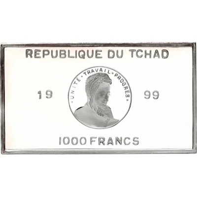 1000 Francs Hippopotamus front