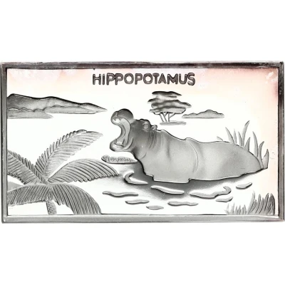 1000 Francs Hippopotamus back