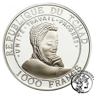 1000 Francs Okapia Johnstoni front