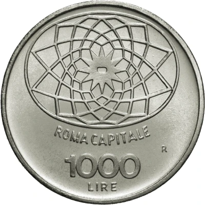 1000 Lire Capital Rome back
