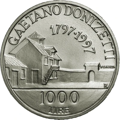 1000 Lire Gaetano Donizetti back