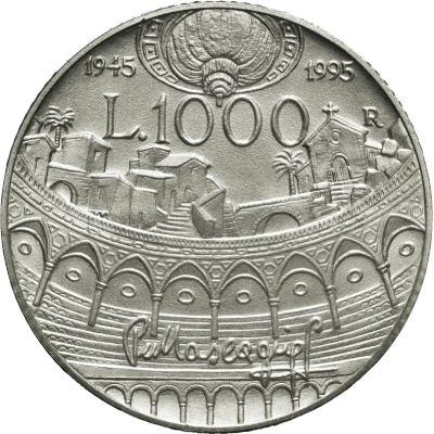 1000 Lire Pietro Mascagni back