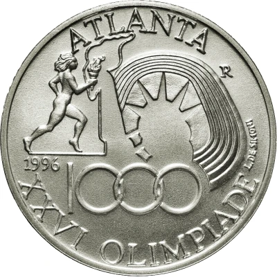 1000 Lire Summer Olympics back