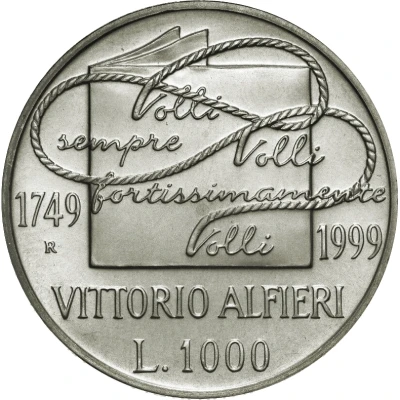 1000 Lire Vittorio Alfieri back