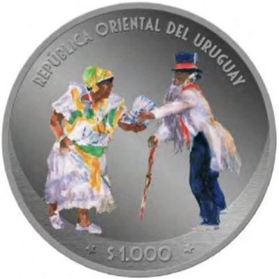 1000 Pesos Uruguayos Candombe front