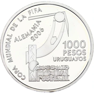 1000 Pesos Uruguayos XVIII World Soccer Championship back