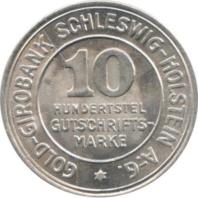 10⁄100 Gutschriftsmarke - Schleswig-Holstein front