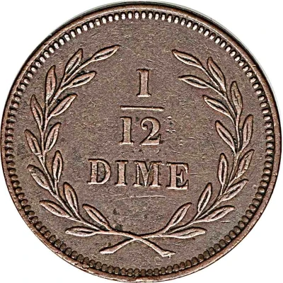 1⁄12 Dime ND back