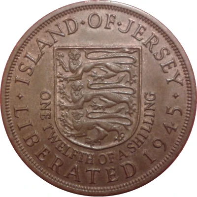 1⁄12 Shilling - George VI Liberation ND back