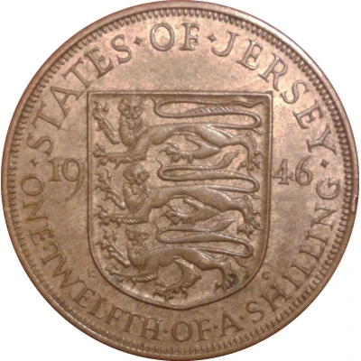 1⁄12 Shilling - George VI back