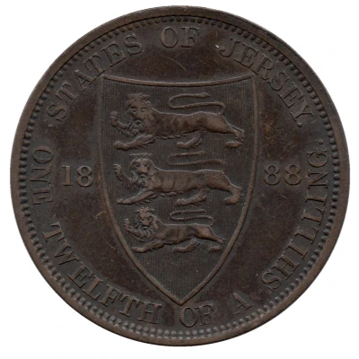 1⁄12 Shilling - Victoria back