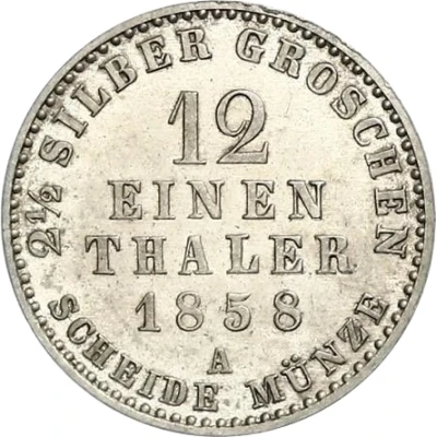 1⁄12 Thaler / 2½ Silbergroschen - George William back