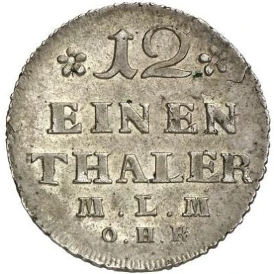 1⁄12 Thaler - Christian Louis II back