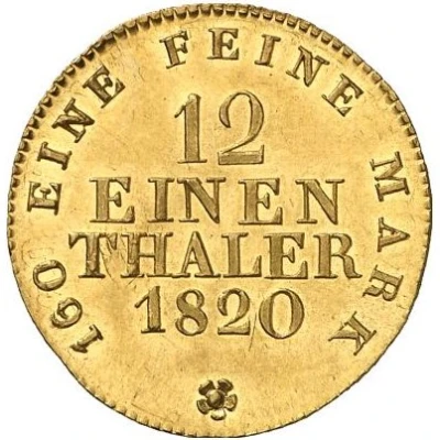 1⁄12 Thaler - Frederick August I Gold Pattern back