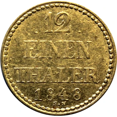 1⁄12 Thaler - Frederick Francis II back