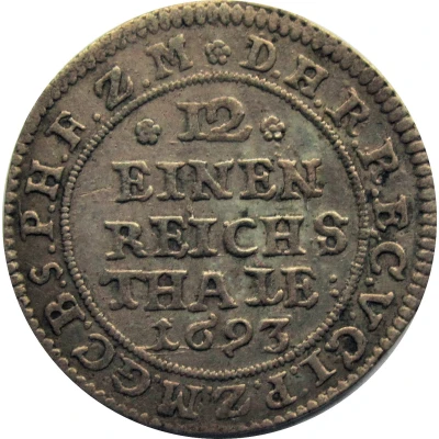 1⁄12 Thaler - Frederick III back