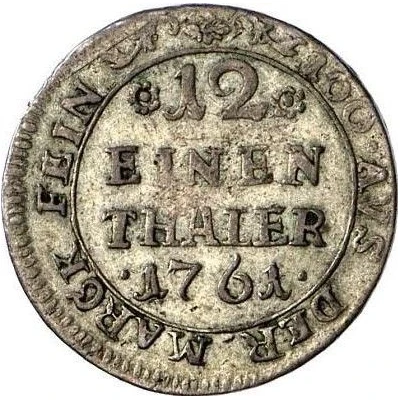 1⁄12 Thaler - Frederick V back