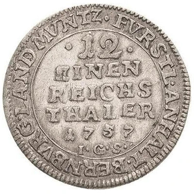 1⁄12 Thaler - Victor II Frederick back