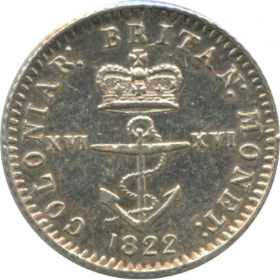 1⁄16 Dollar - George IV back