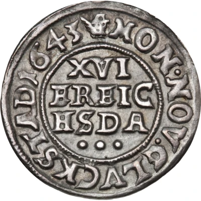 1⁄16 Reichs Thaler - Christian IV Legend type II; bust type I back