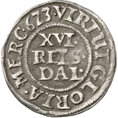 1⁄16 Thaler - Frederick III back