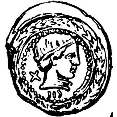 12½ Centesimae Incuse series: serpent 211 BC - 201 BC front