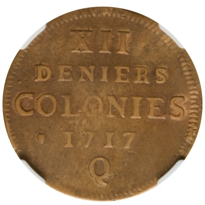 12 Deniers - Louis XV Nouvelle France back