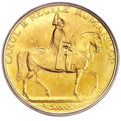 12 Ducat - Carol II Galben Mare ND back